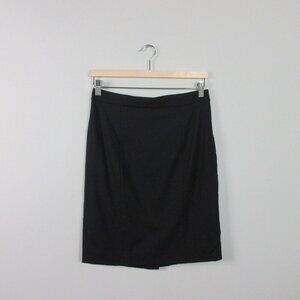 Club Monaco Pencil Skirt Women's Size 4 Black Wool Blend Mini Office Work 192
